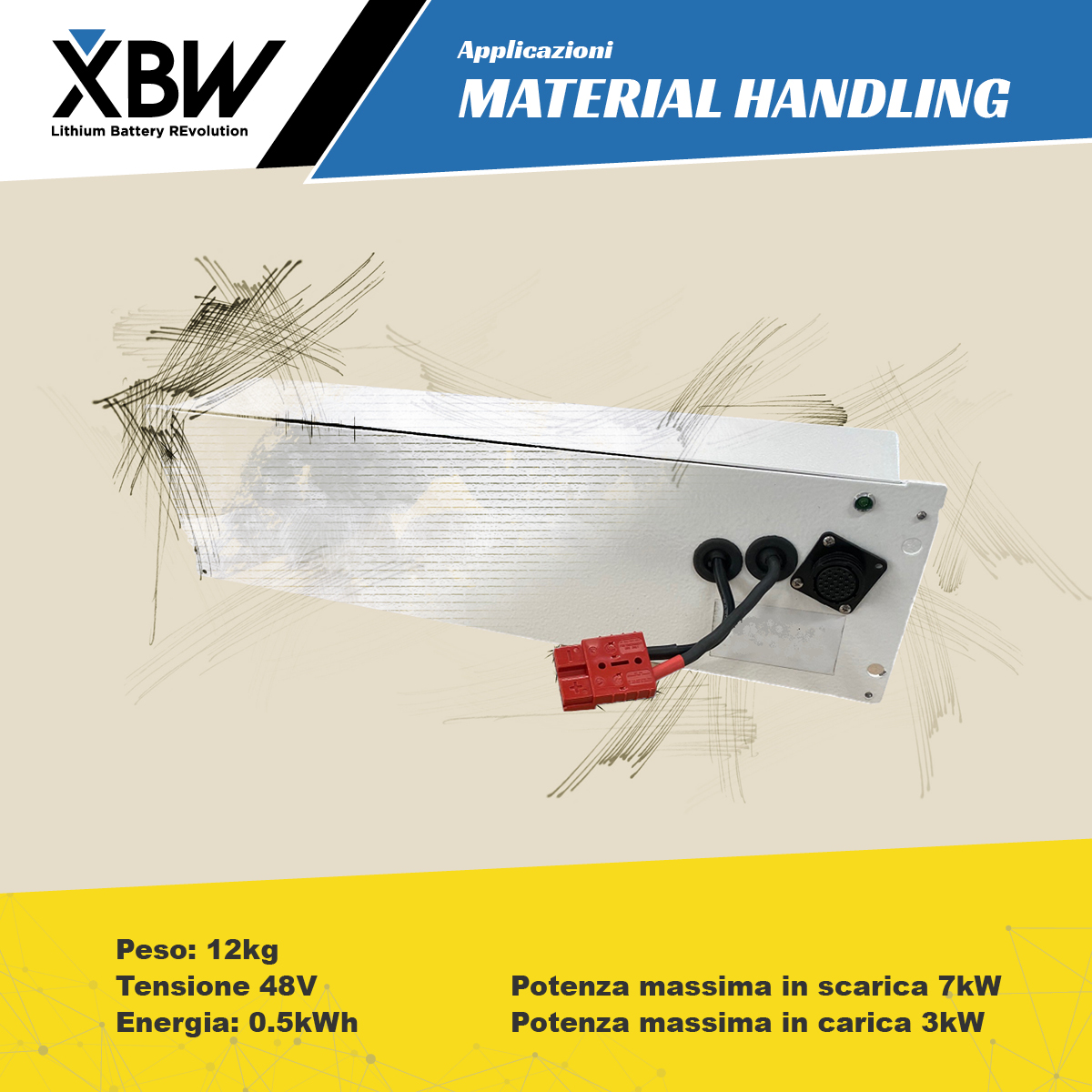 Material handling batteria agv/lgv